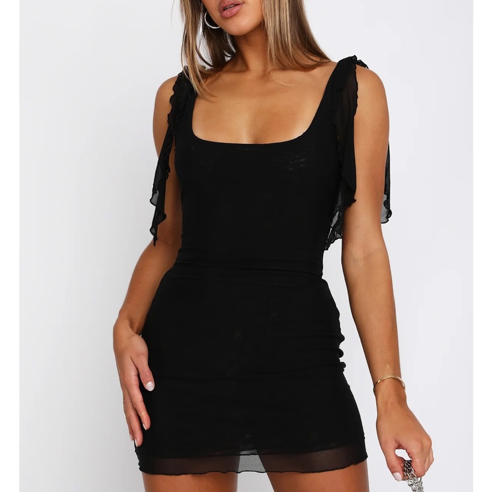 White Fox Don’t Tell Me Now Mini Dress Size- Black